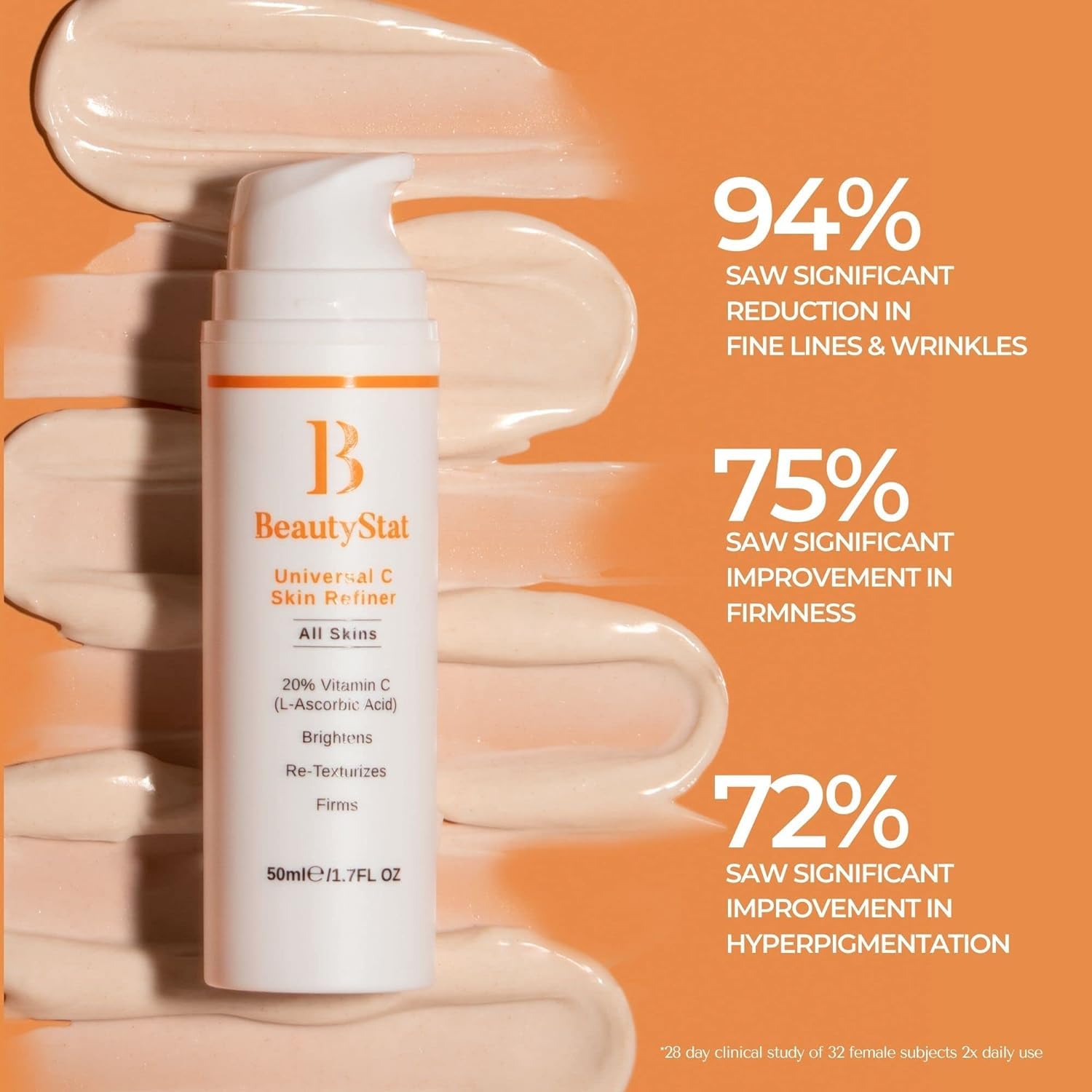 BeautyStat Universal C Skin Refiner: dose compacte idéale pour petites zones et patch test.