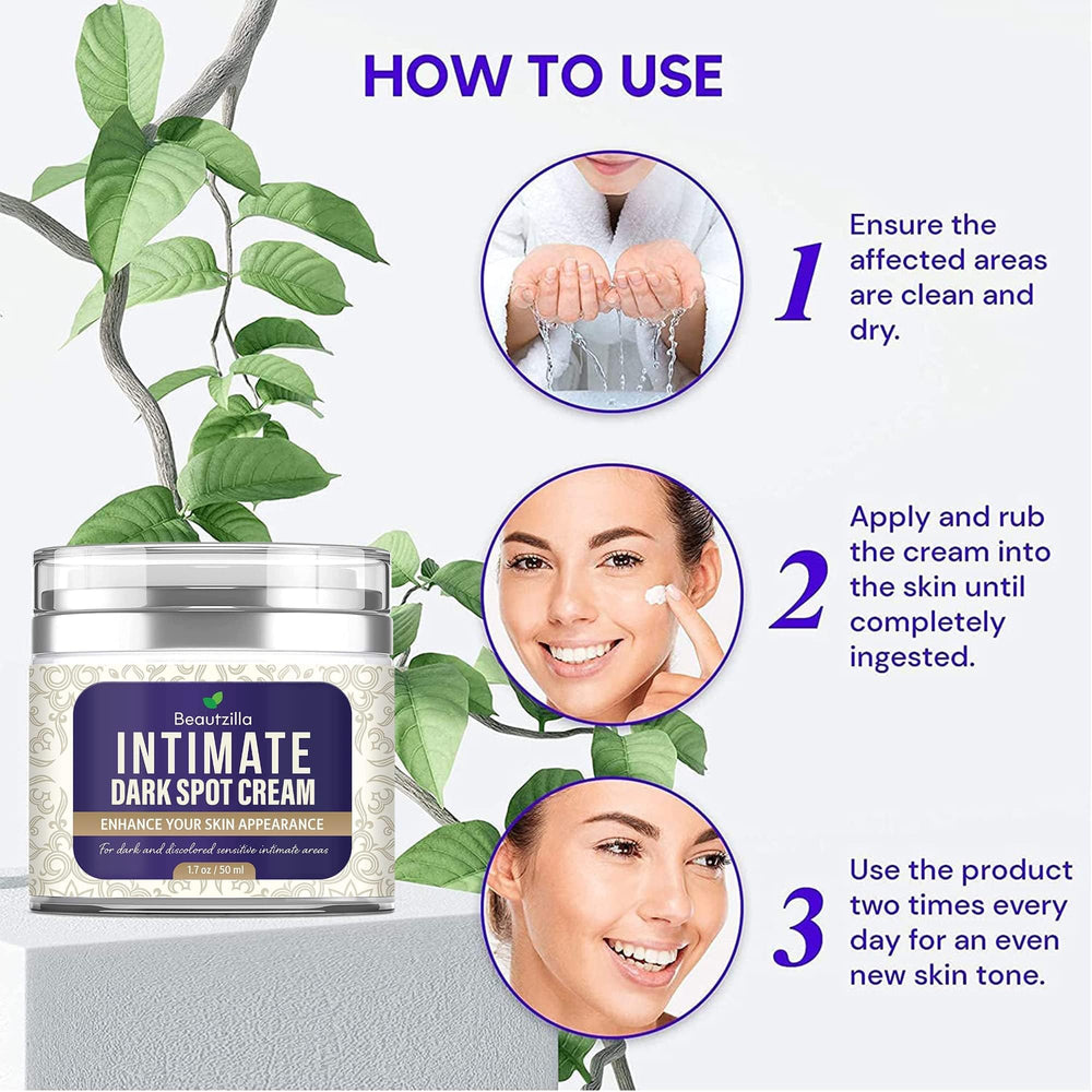 Beautzilla crème-zone-intime – convient au corps et aux cuisses pour un teint uniforme.