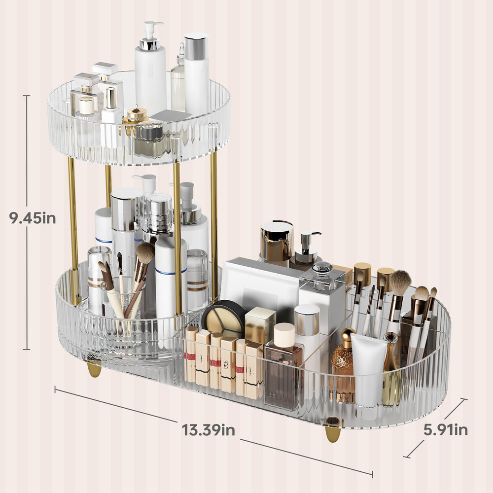 Beborxue rangement cosmétiques grande capacité avec plateaux rotatifs