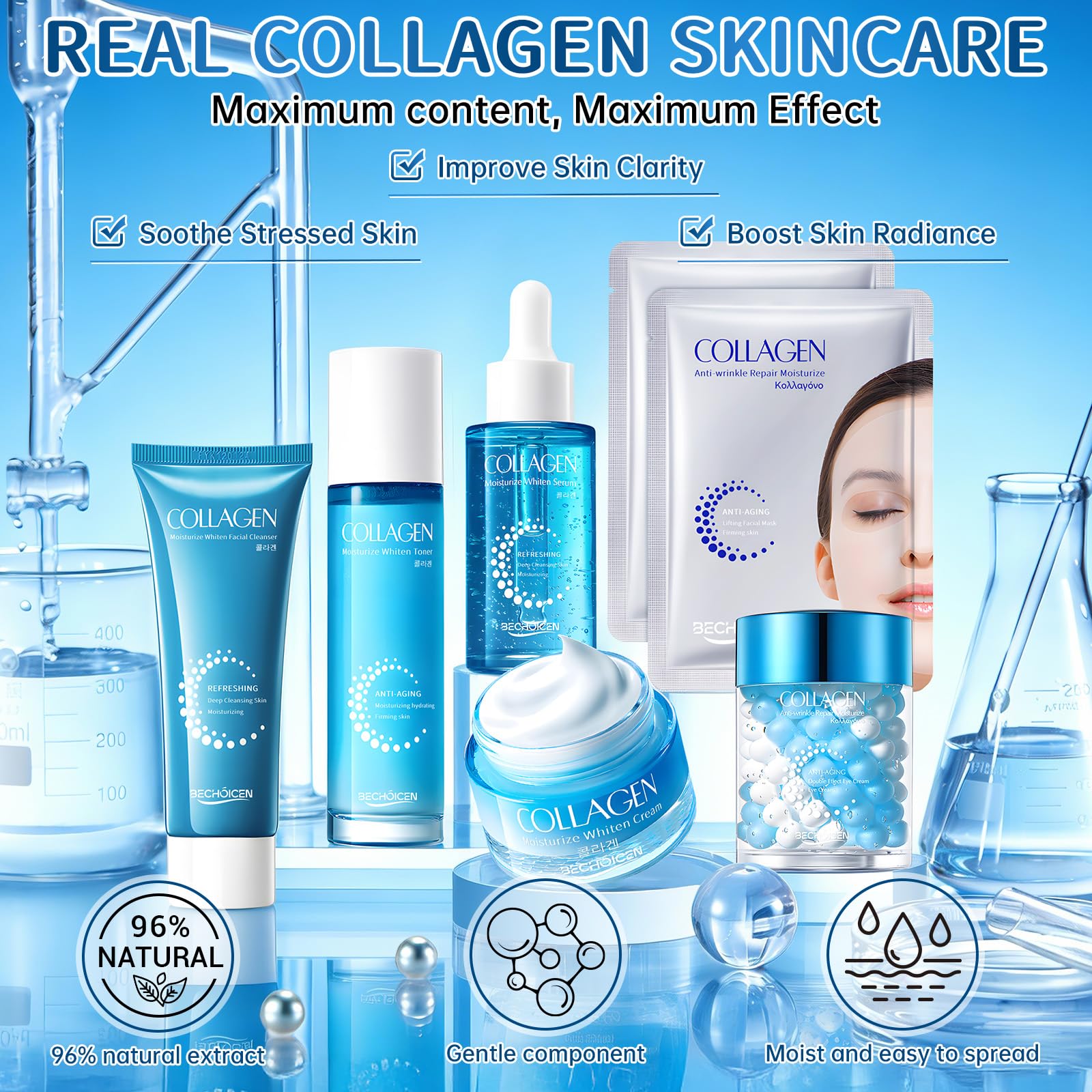 BECHOICEN masque hydratant, soin spa maison, peau souple.