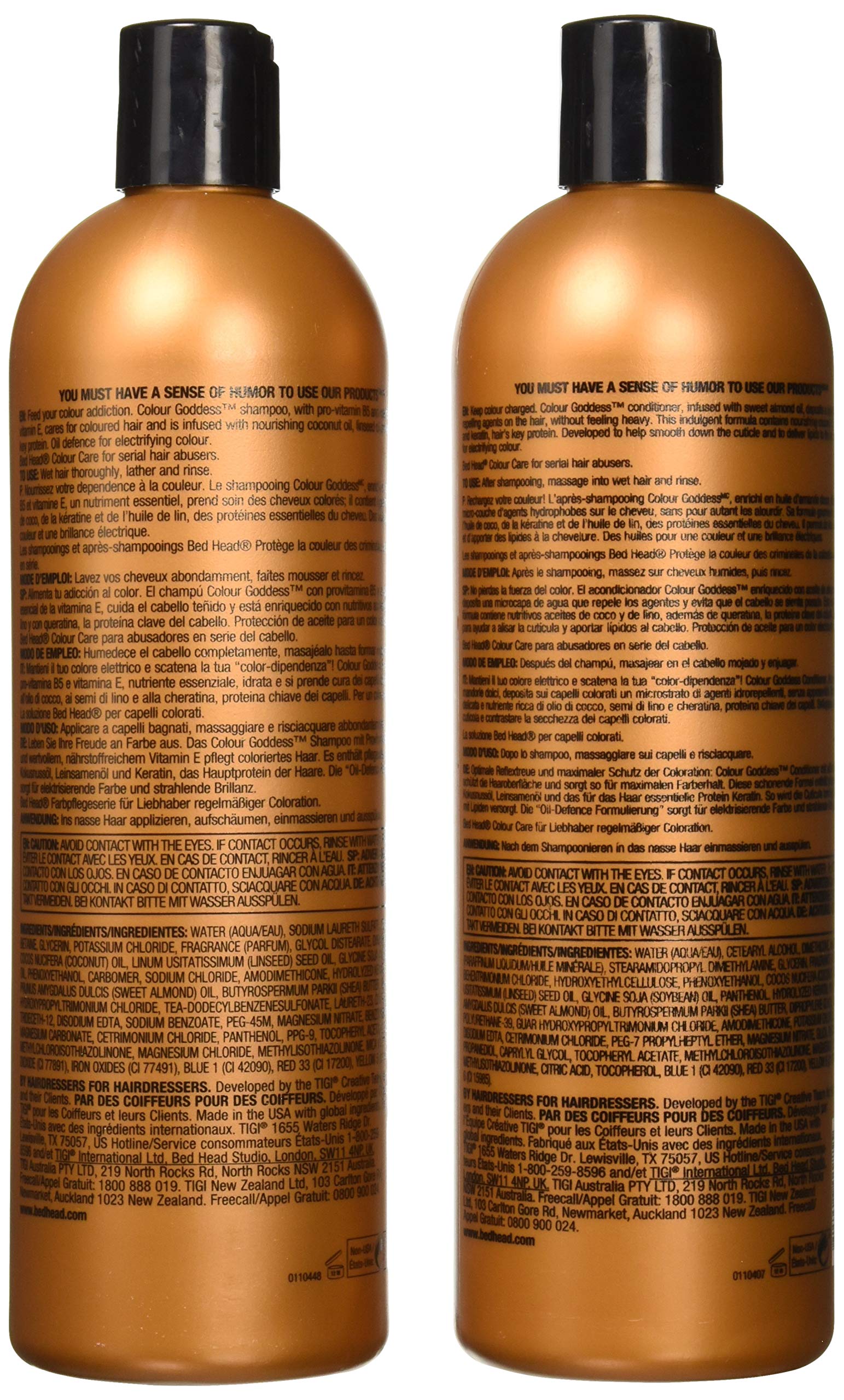 Bed Head Colour Goddess Après-Shampoing : lisse et ravive la couleur des cheveux.