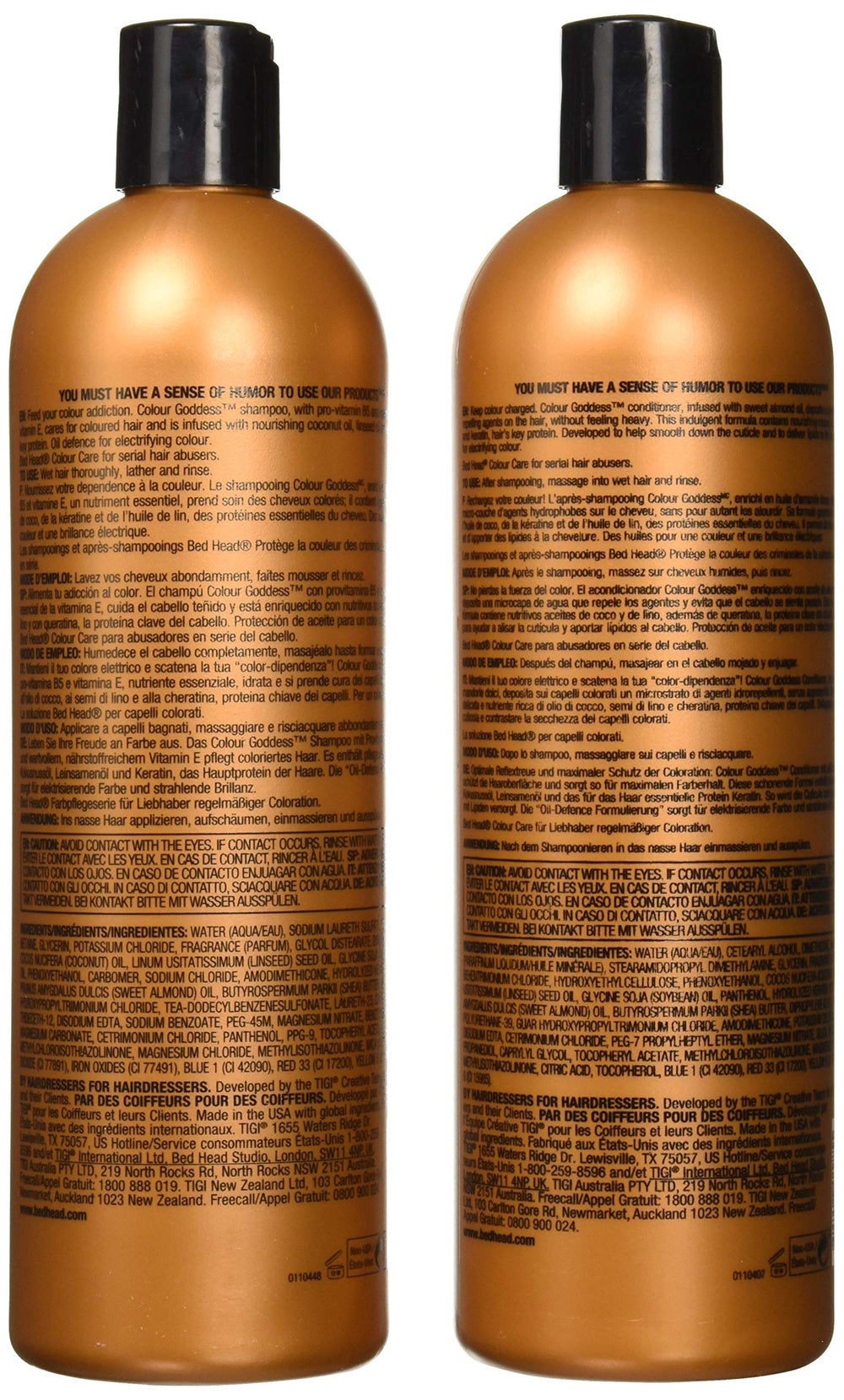 Bed Head Colour Goddess Après-Shampoing : lisse et ravive la couleur des cheveux.