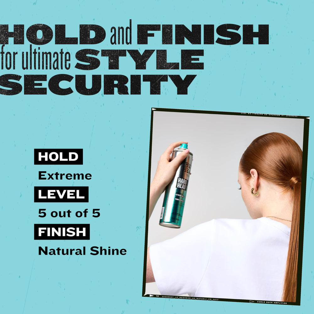 Professional-grade Bed Head Hard Head packaging for versatile looks.