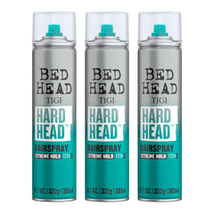 Bed Head Hard Head Spray offre une tenue extrême pour cheveux en place toute la journée.