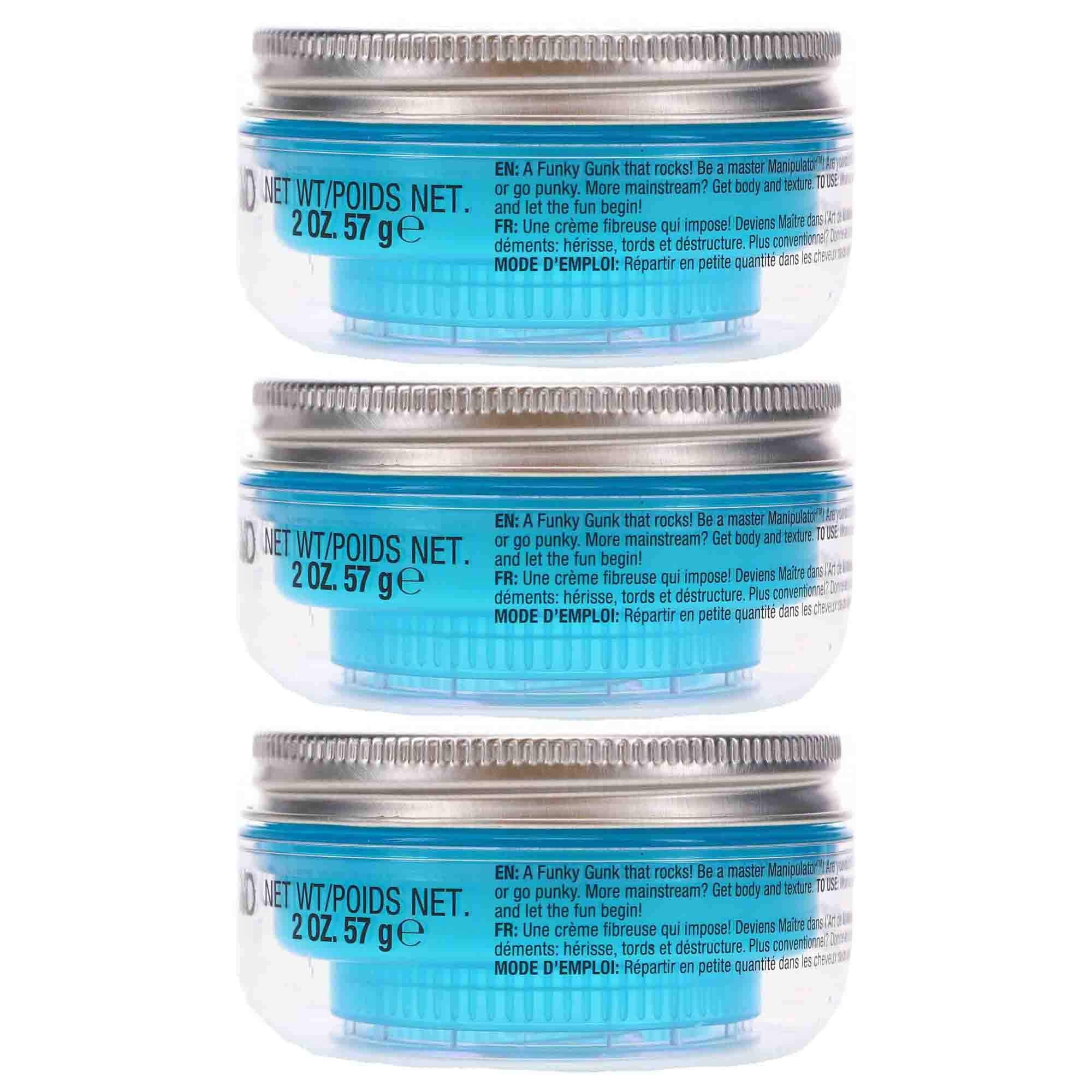 Bed Head Manipulator appliqué sur cheveux secs pour définition durable et contrôle.