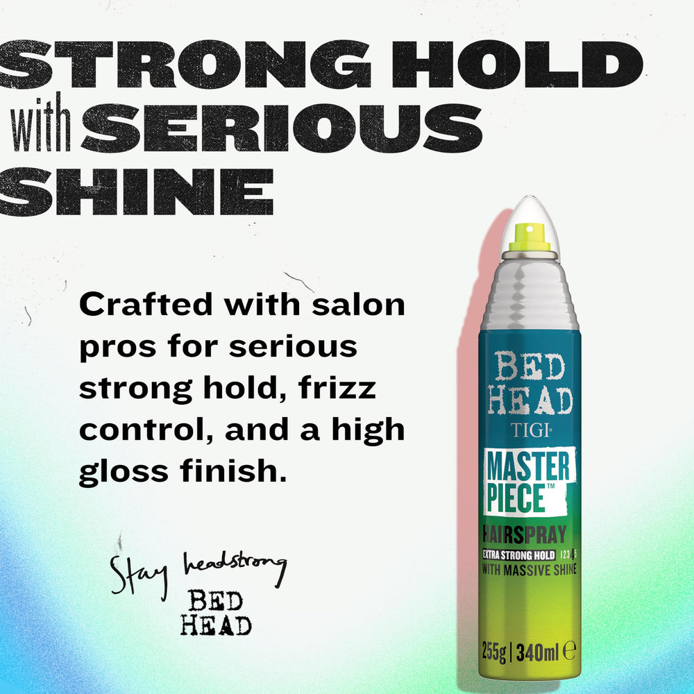 Bed Head Masterpiece : finition brillante qui attire le regard et évite les frisottis.