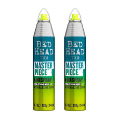 Bed Head Masterpiece : flacon spray pour tenue durable et brillance spectaculaire.