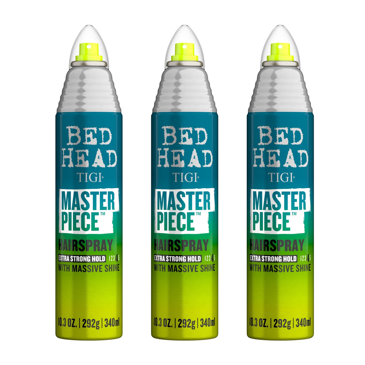 Bed Head Masterpiece : flacon prêt à l’emploi pour une tenue longue durée.