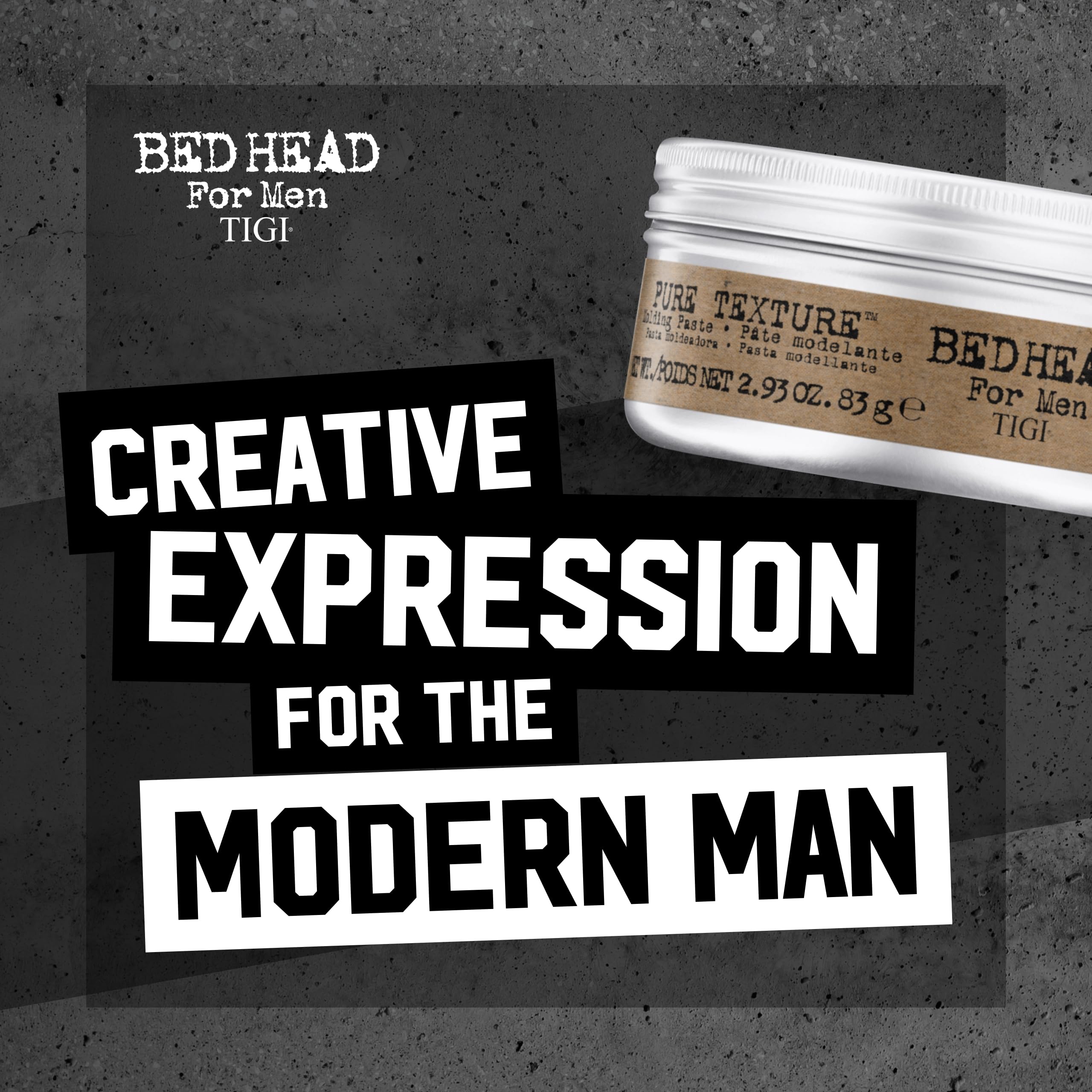 Bed Head Pâte Texture Homme cheveux secs permet une tenue modulable et naturelle