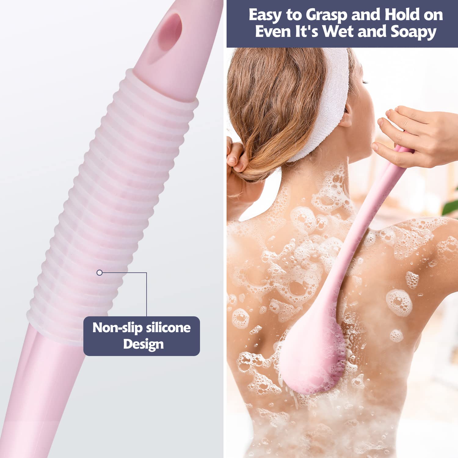 BEDELITE brosse-douche utilisation humide pour nettoyer efficacement.