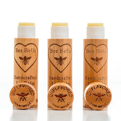 Bee Bella baume lèvres sans parfum, ensemble 3-pack, hydratation durable.