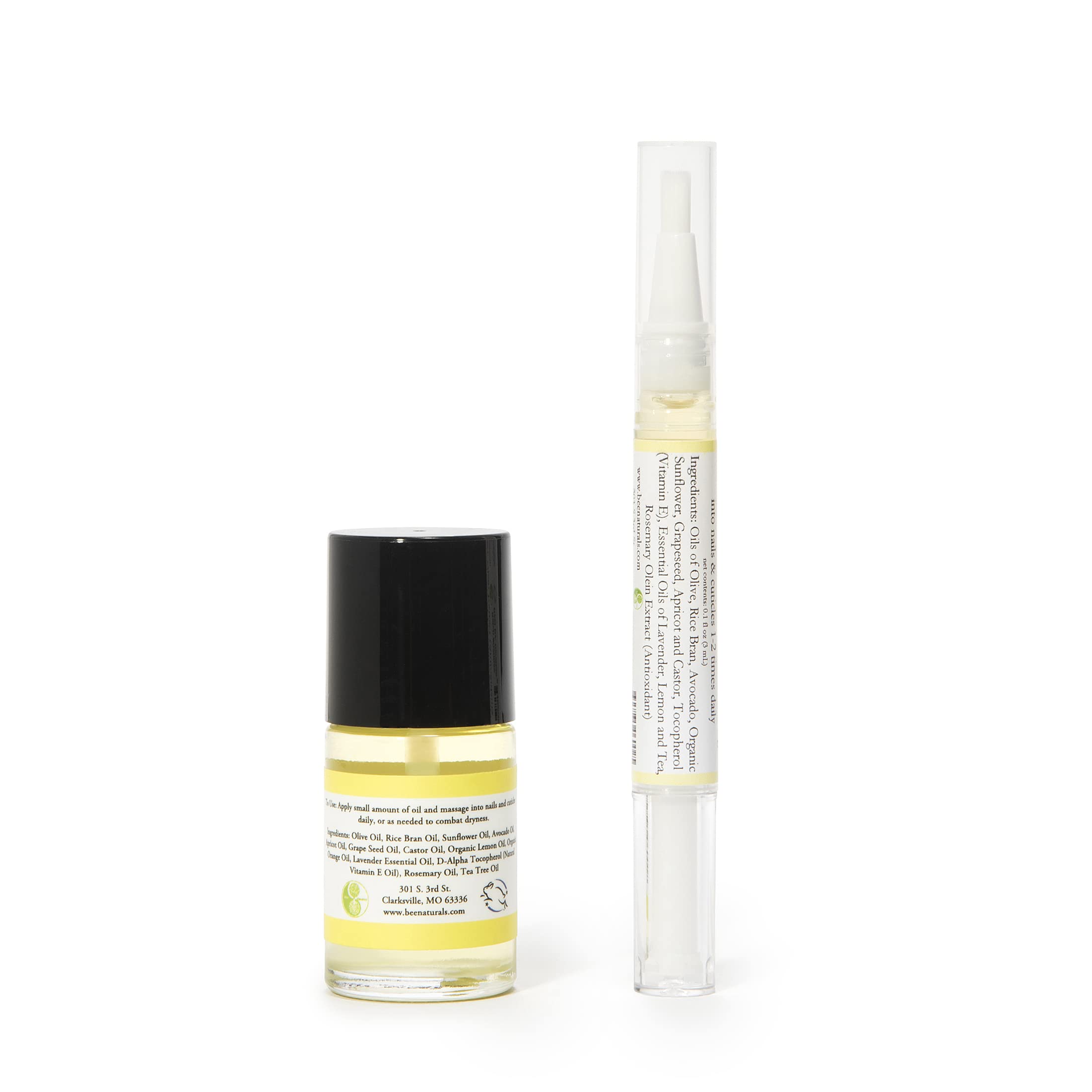 Bee Naturals huile-ongles-cuticules, avocat et ricin nourrissent en douceur.