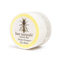 Bee Naturals Peeper Keeper Eye Balm packaging, portable for on-the-go hydration.