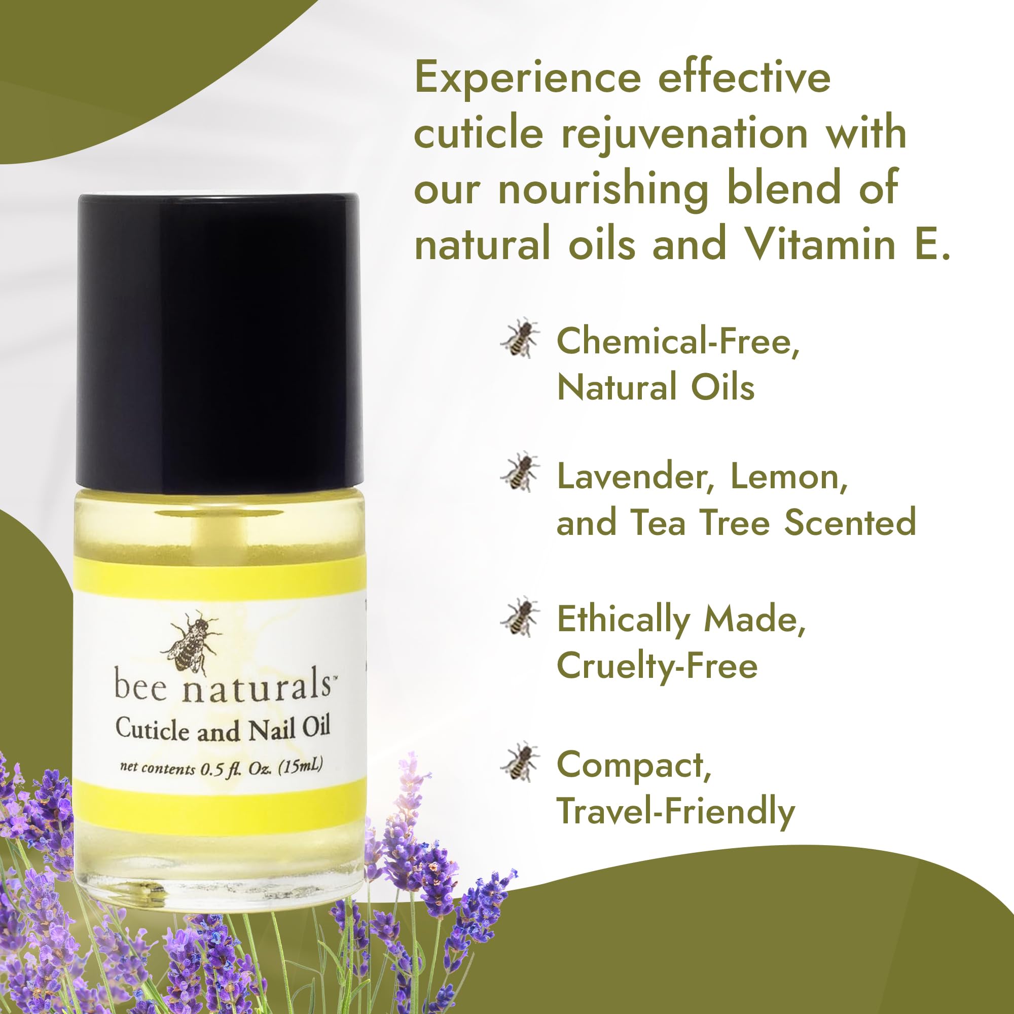 Bee Naturals Senteur lavande-citron: parfum léger et apaisant pour les ongles.
