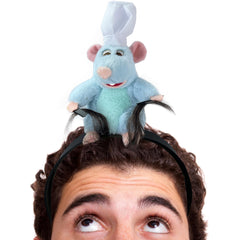 Beeadore bandeau rat peluche vu de face, accessoire drôle pour déguisement et fêtes.