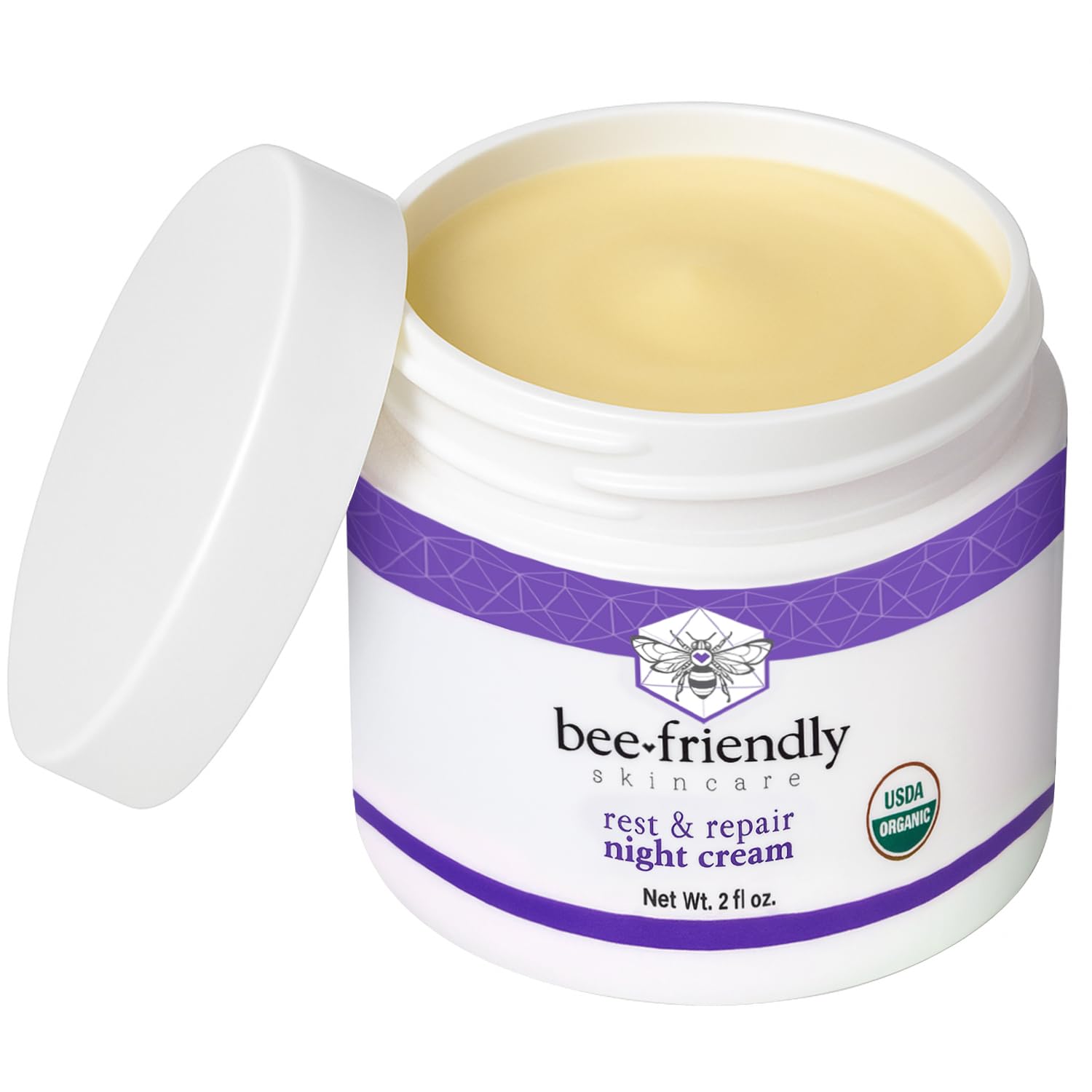 BeeFriendly Crème Nuit Ingrédients Organiques – sans produits chimiques, respectueux de l'épiderme.