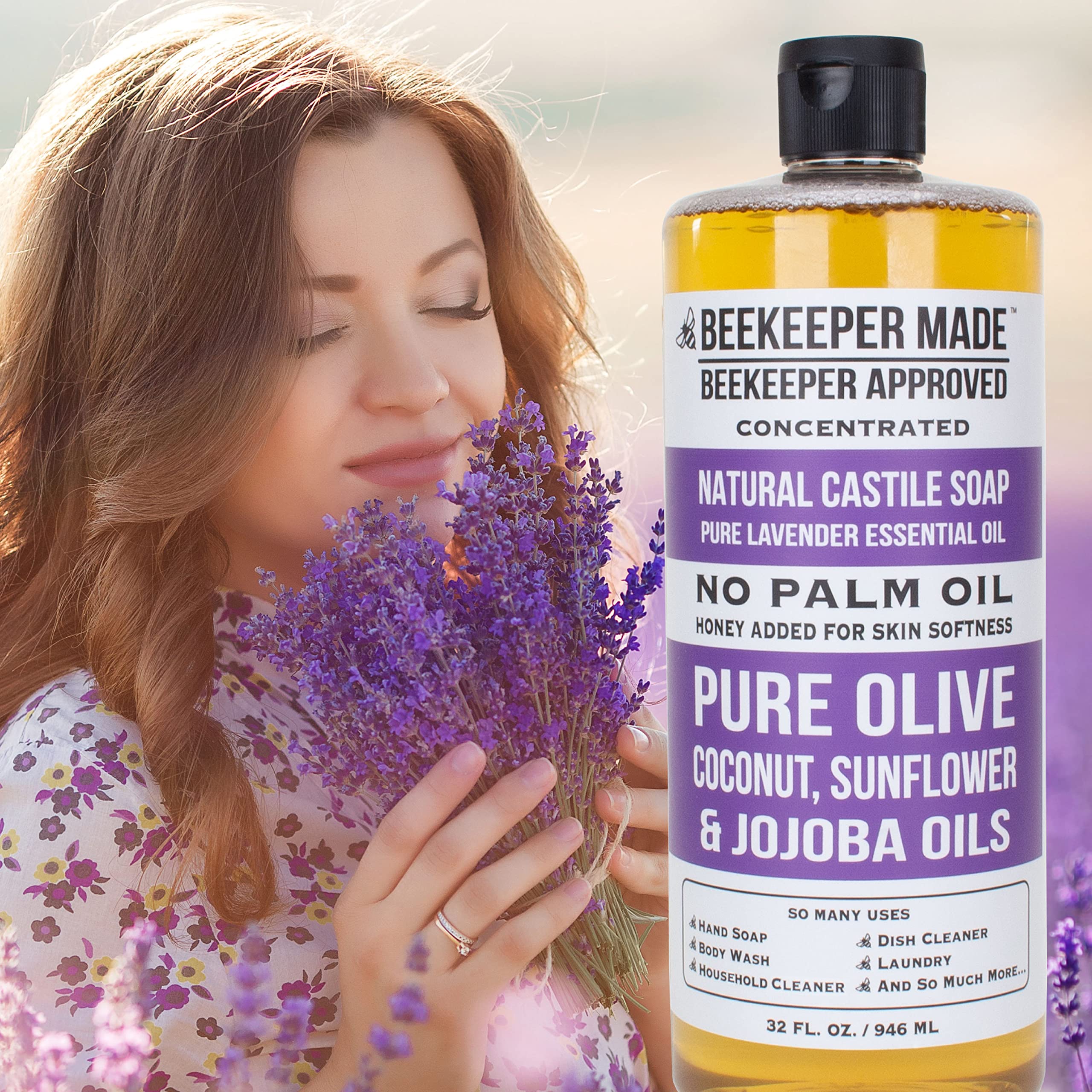 Beessential Beekeeper Made olive oil in Castile soap illustration