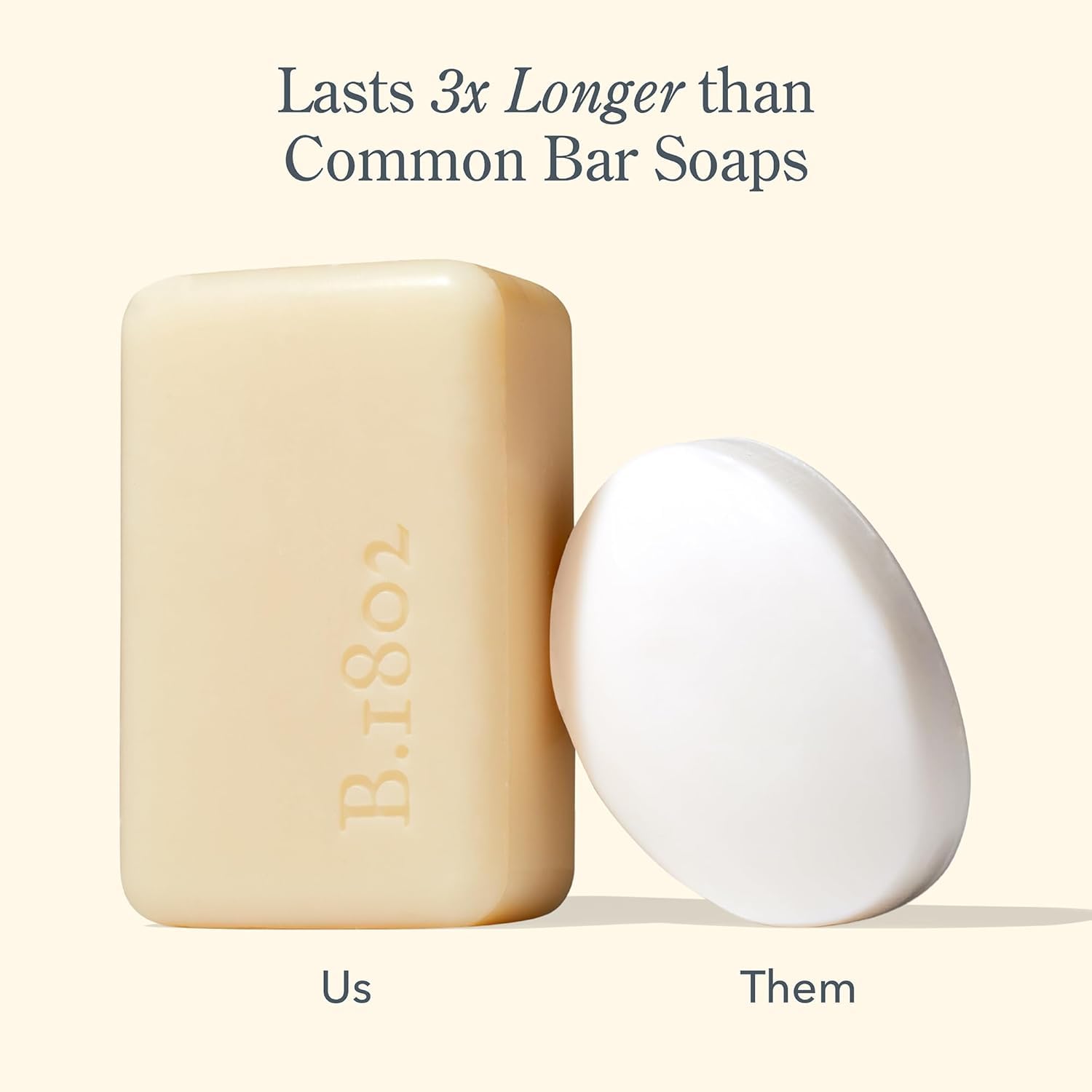 Beekman 1802 soap bar on bathroom surface suitable for daily cleansing ritual.