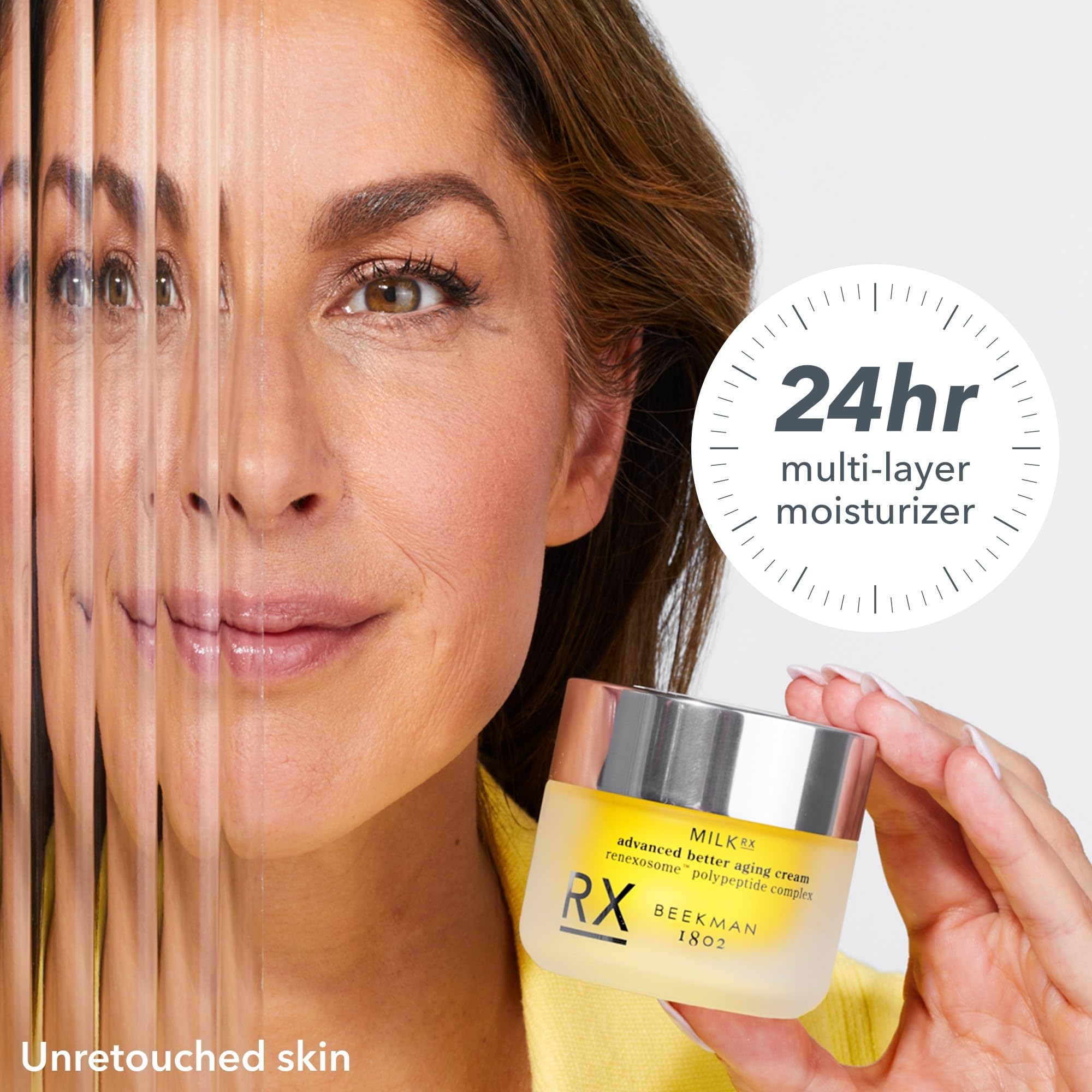 Crème visage Milk RX, texture apaisante pour une peau douce