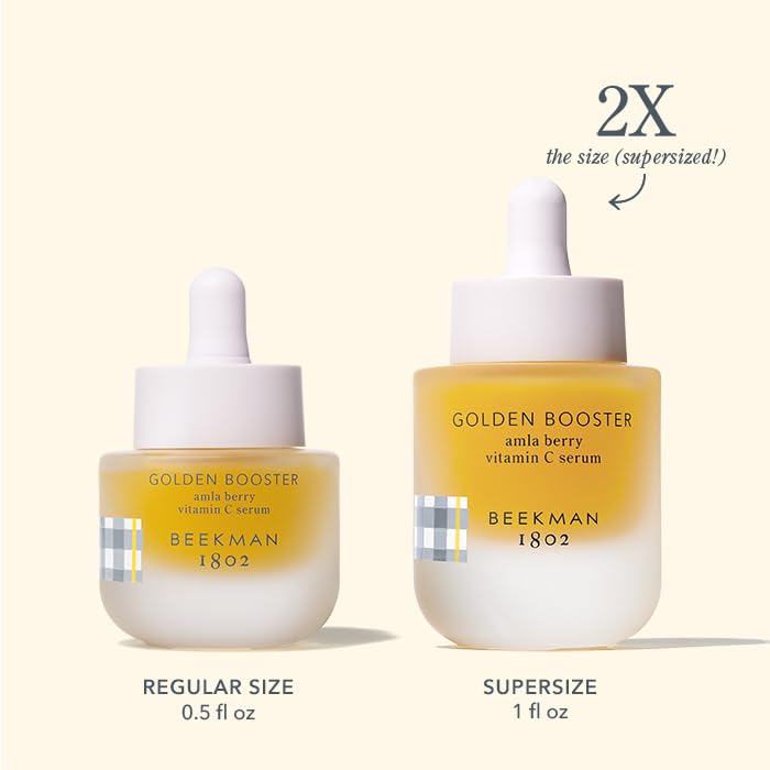 Beekman 1802 Golden Booster Amla, routine quotidienne adaptée pour peaux sensibles.