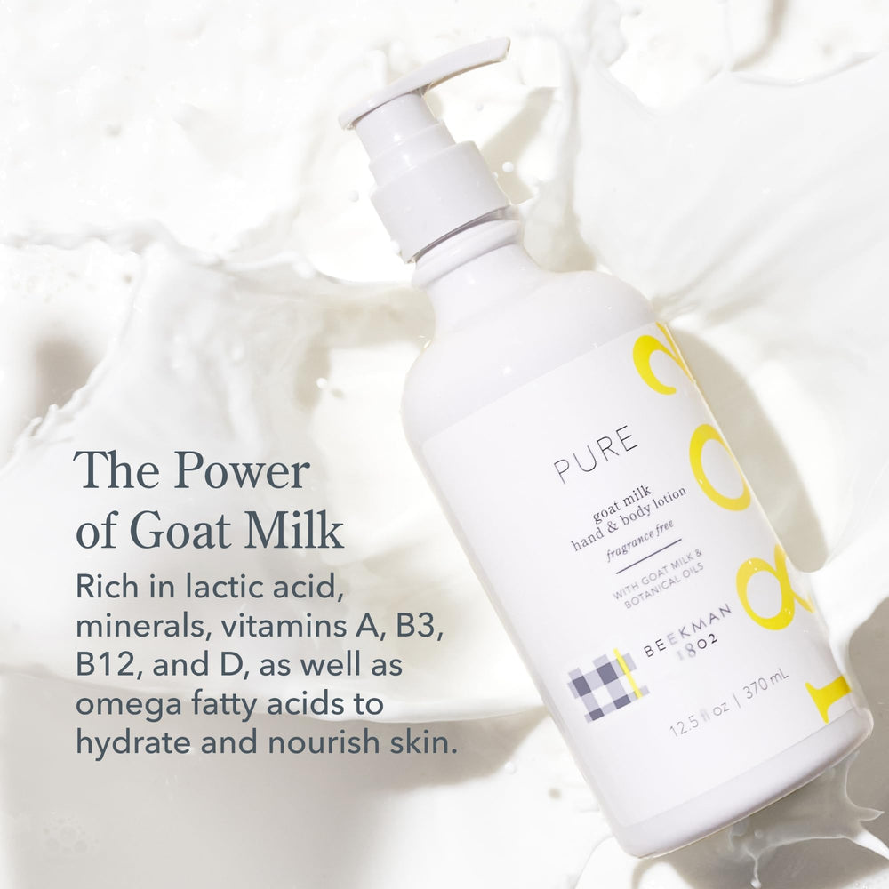 Beekman 1802 Lotion lait chèvre — équilibre du microbiote cutané grâce au pH