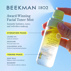 Beekman 1802 Milk Shake Mini bouteille-visage transportable pour soin rapide