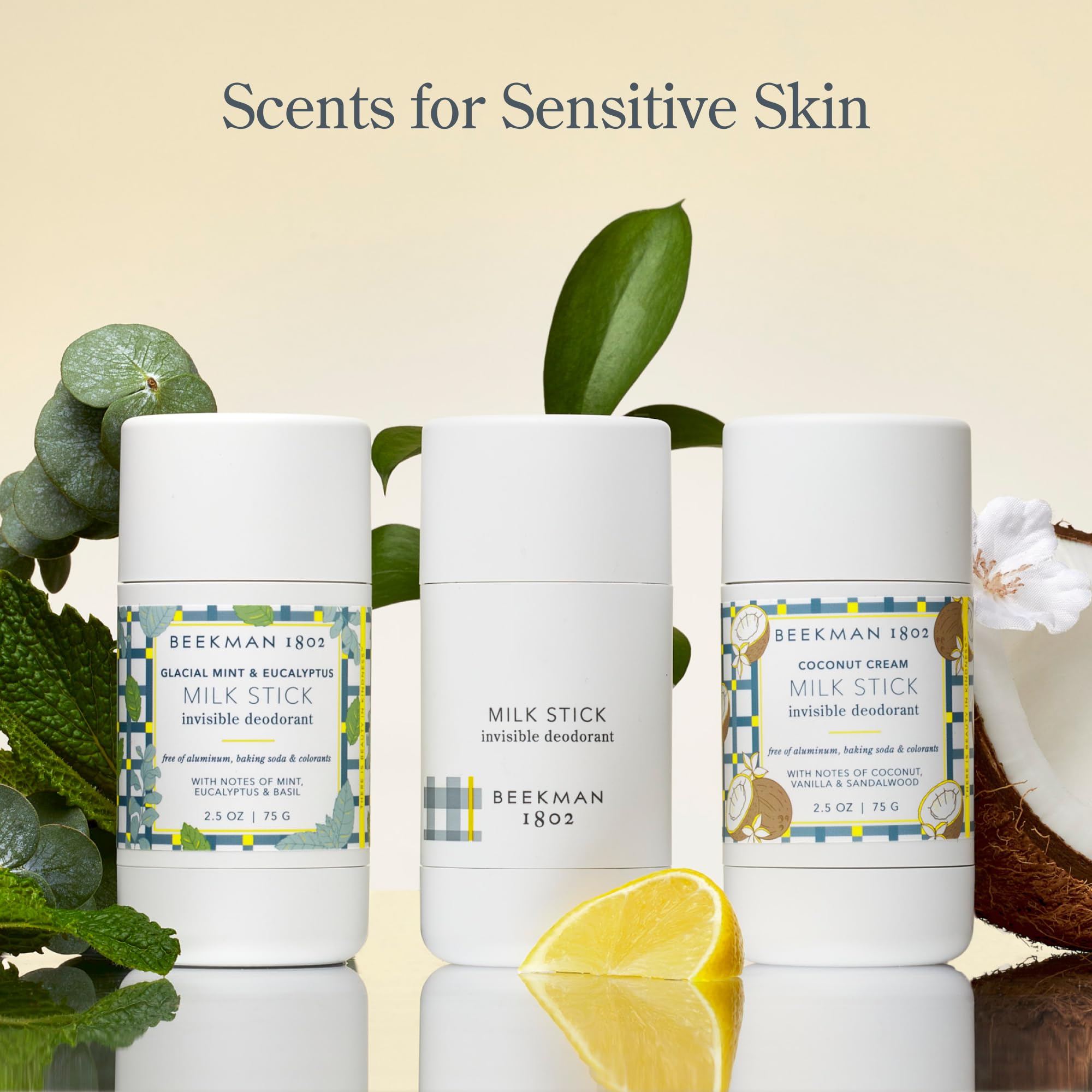 Beekman 1802 Cruelty-free badge reinforces ethical skincare.