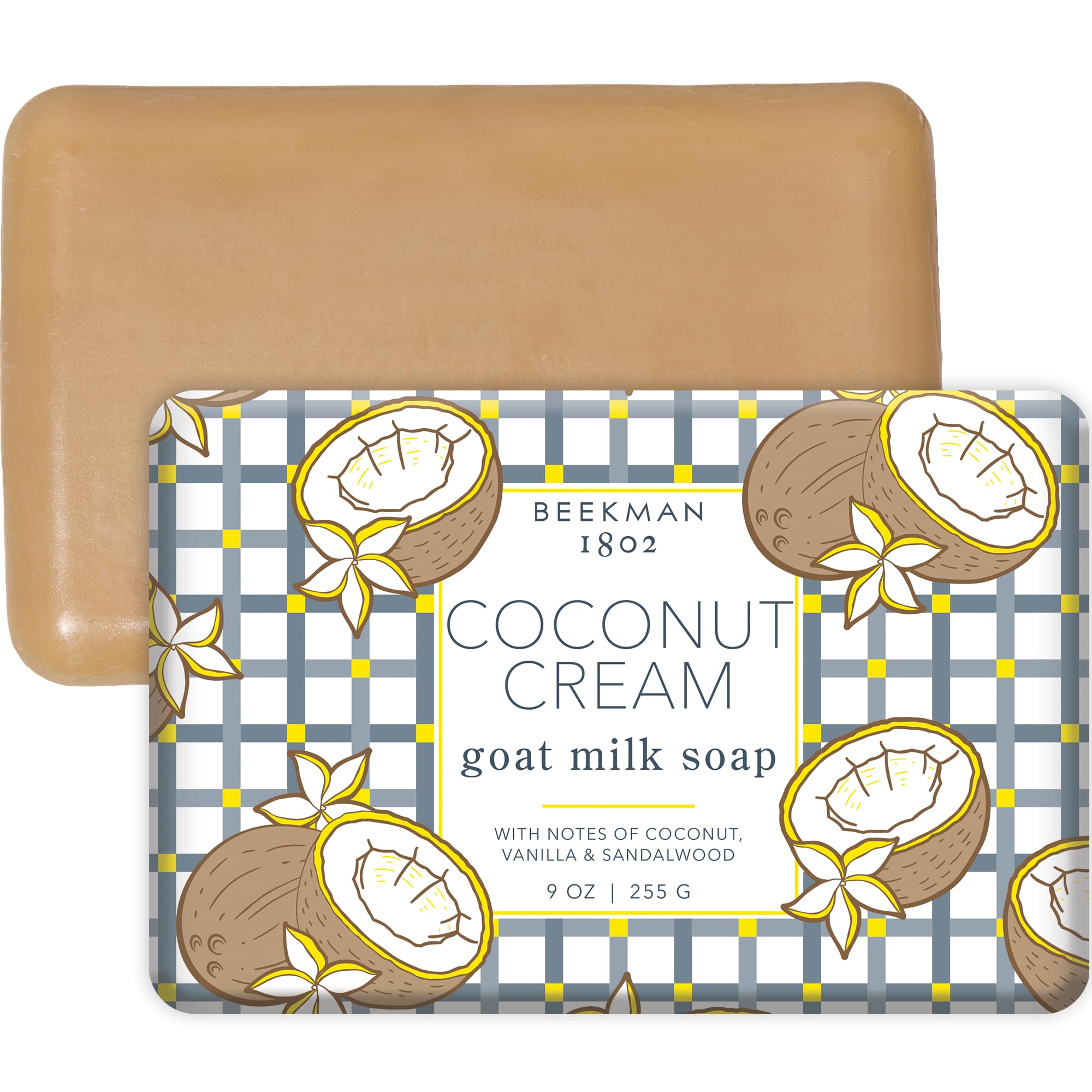 Beekman 1802 savon-barre lait-chevre coco creme pour hydratation quotidienne.