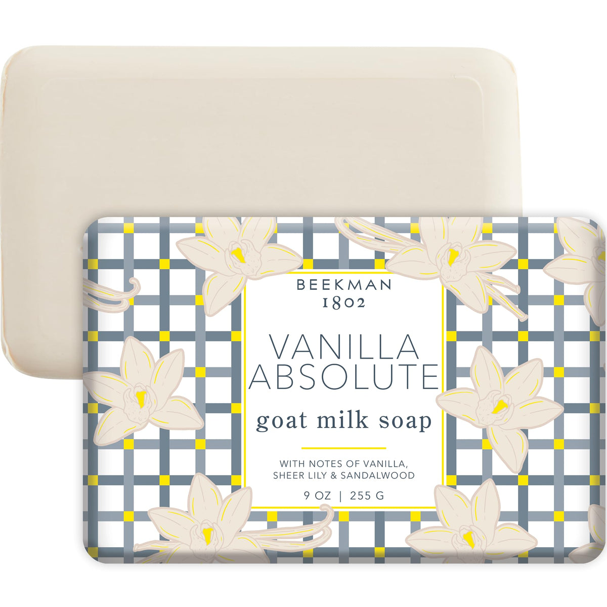 Beekman 1802 savon lait chèvre vanille absolute barre – hydratation douce pour la peau