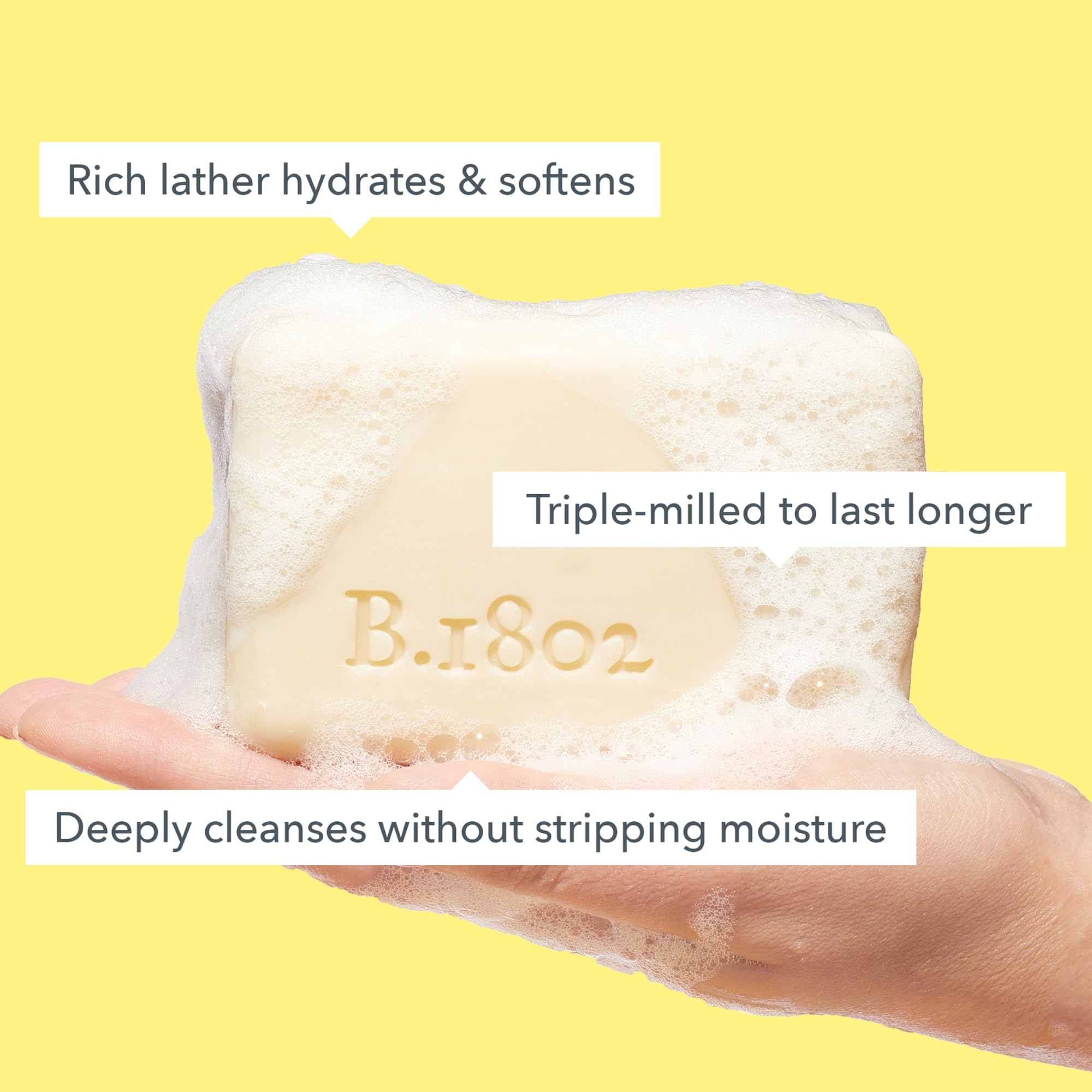 Savon Beekman 1802 lait chèvre vanille absolute – texture crémeuse visible