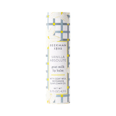 Beekman 1802 baume à lèvres Vanille Absolute, tube en papier prêt à l'emporter, hydratation longue durée.