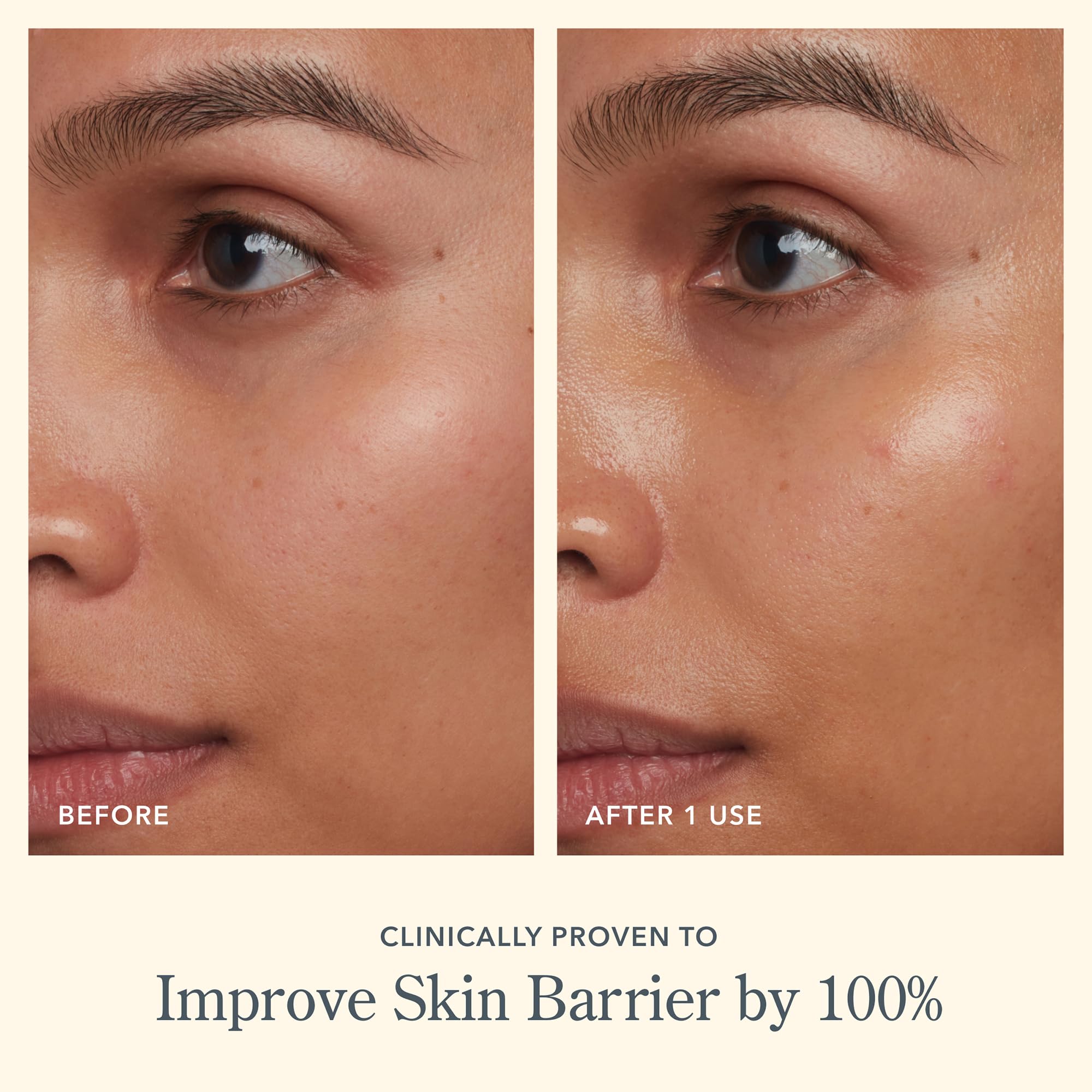 Beekman 1802 Bloom Cream soutient doucement la barrière cutanée après application.