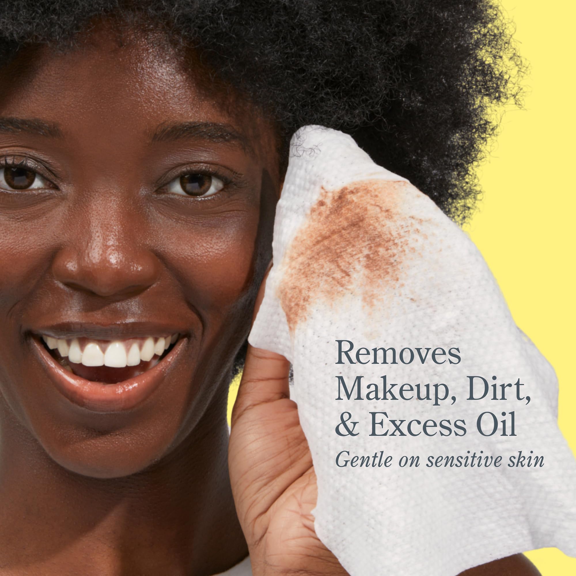 Utilisation douce sur peau sensible avec Beekman 1802 Lingettes Visage et Corps.