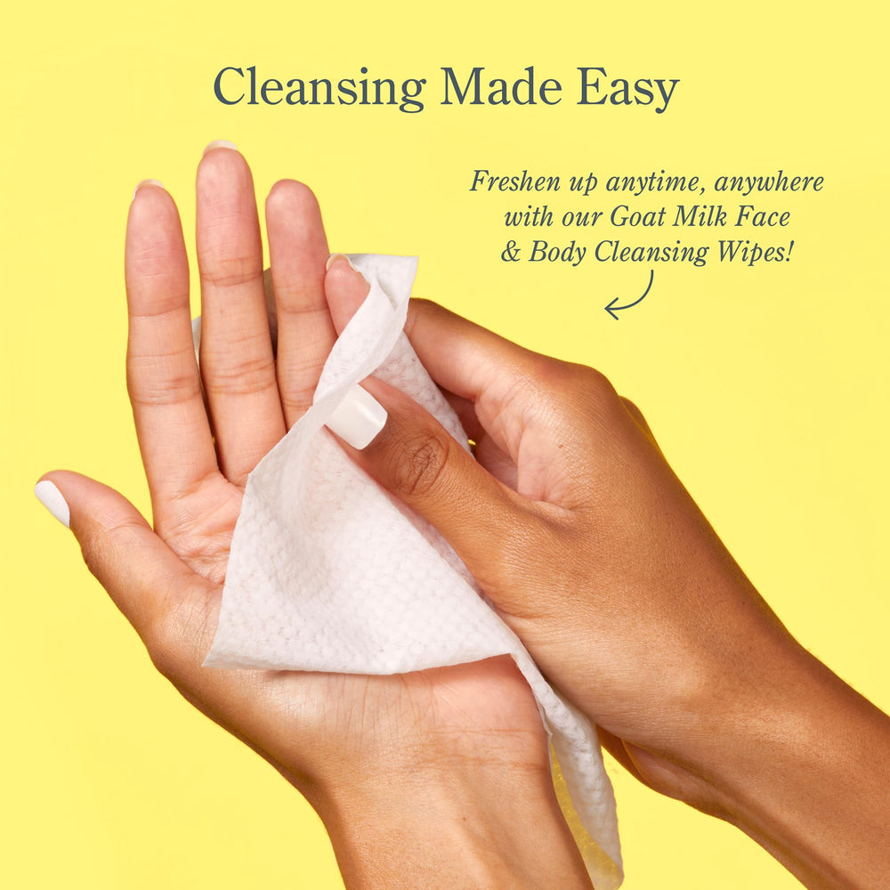 Utilisation nomade des lingettes Beekman 1802 pour une routine rapide.