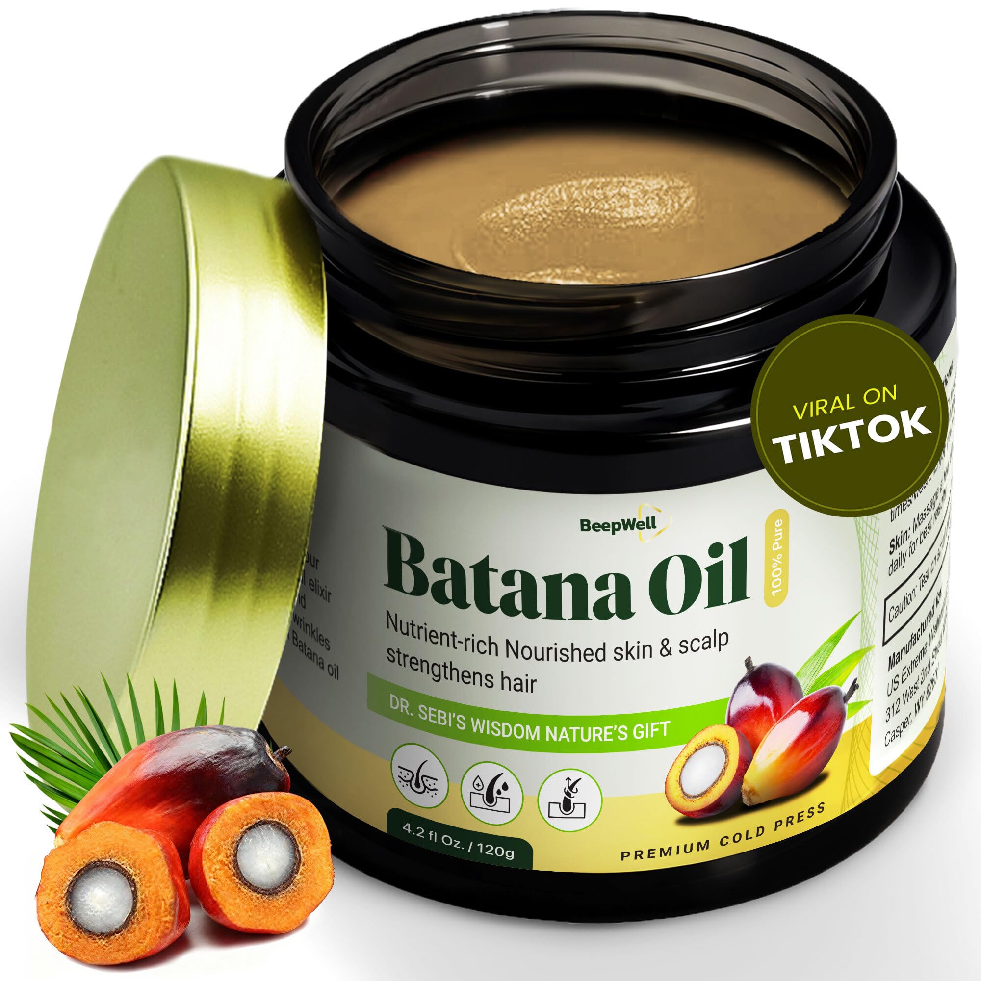 BeepWell Batana — bouteille d’huile 100% naturelle pour cheveux