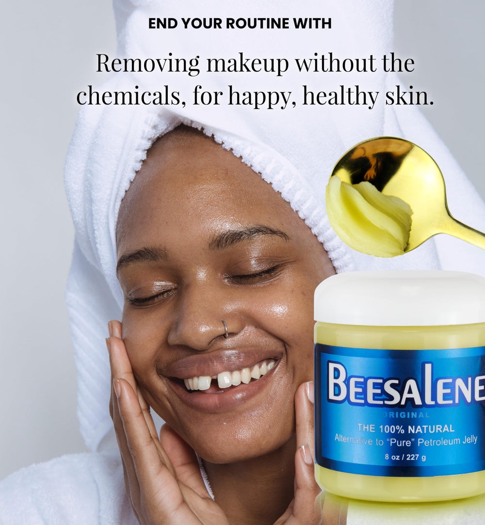 Hydratation des pieds et talons secs avec Beesalene Original.