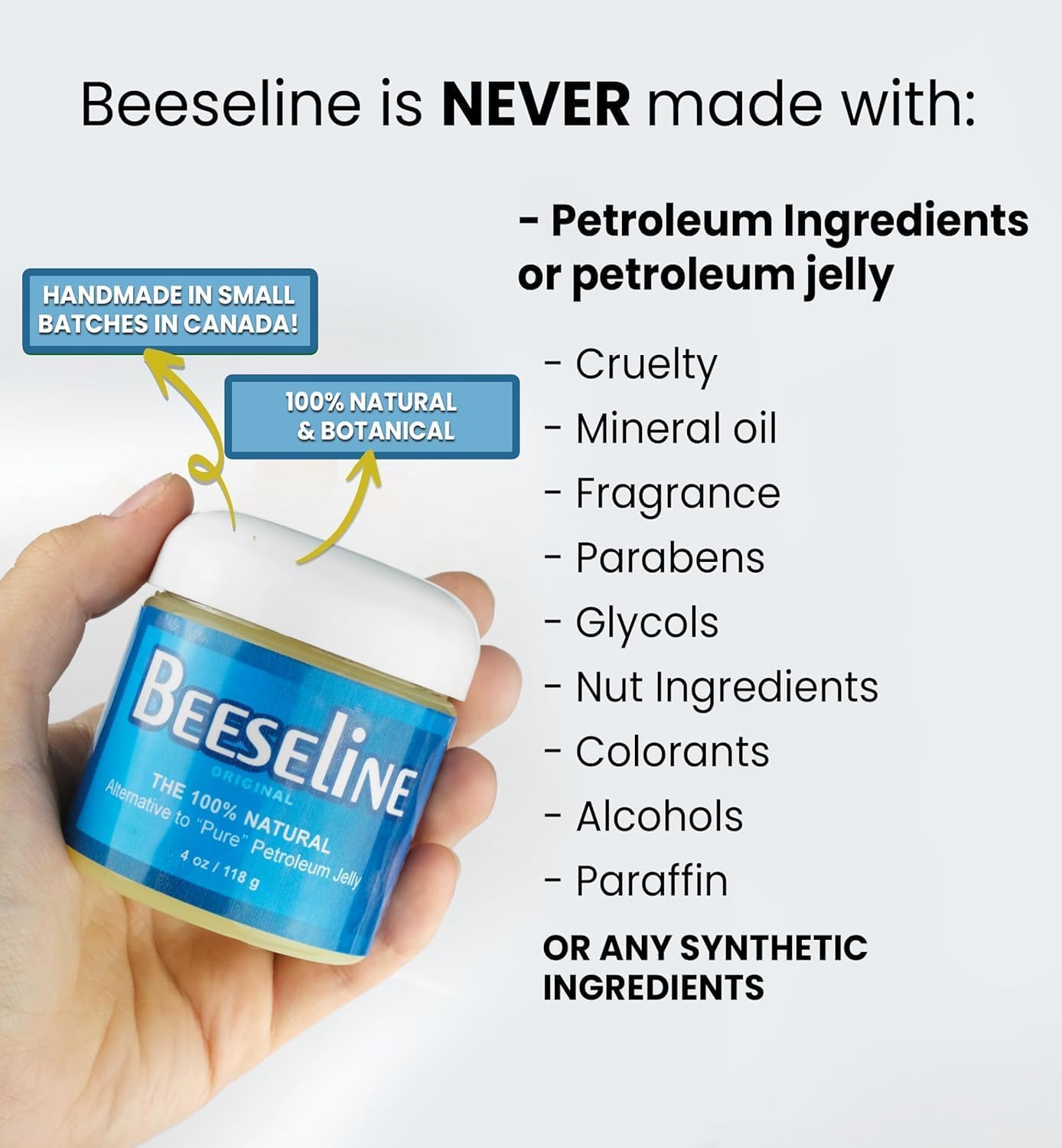 Parfait pour bébé et peau sensible, sans ingrédients agressifs.