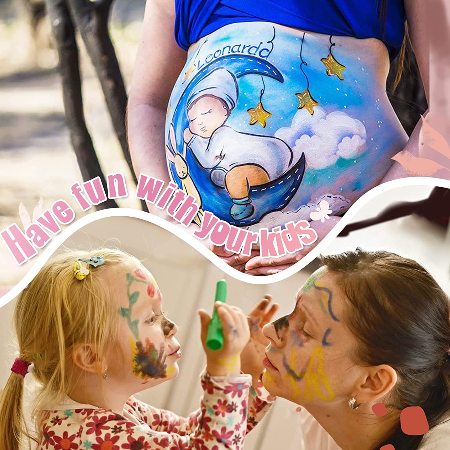 Beesjuy maquillage anniversaire enfants, couleurs vives et faciles à utiliser