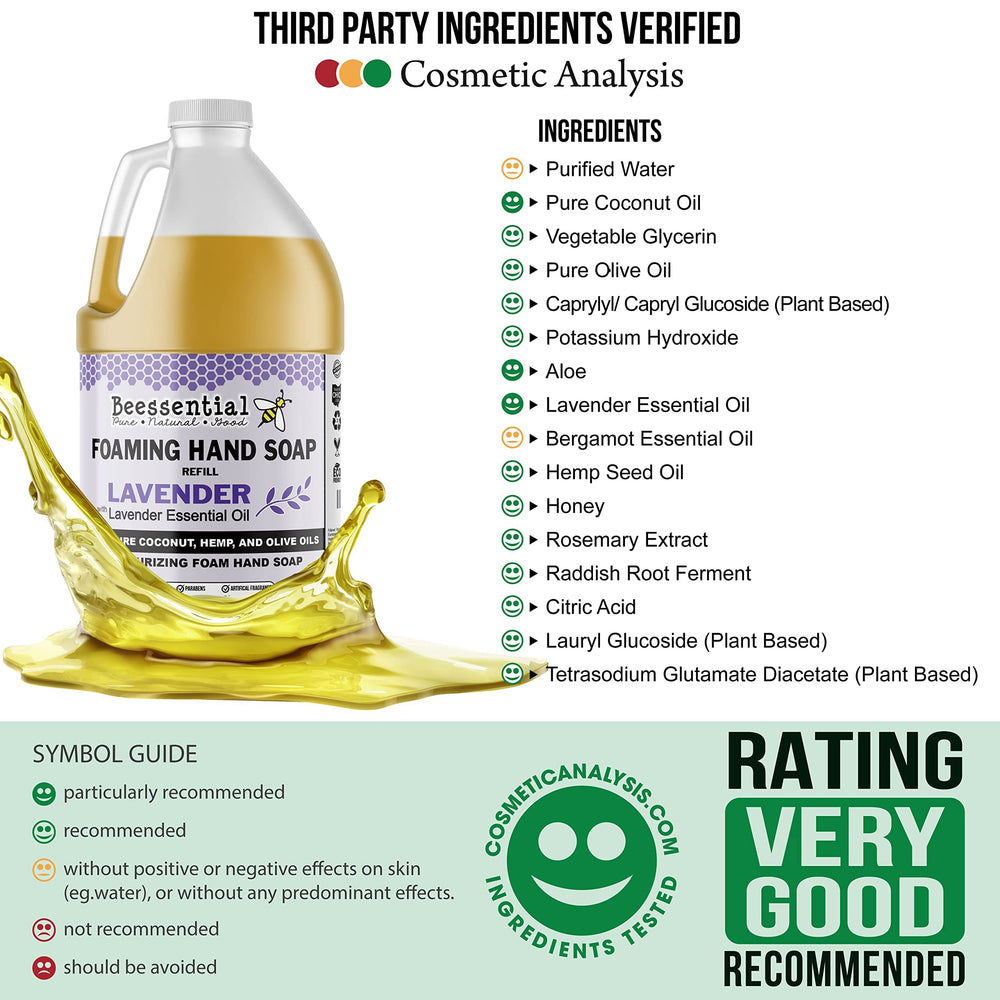 Beessential savon mousse lavande usage quotidien douceur et propreté