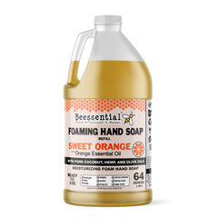 Beessential recharge savon mousse main orange 64oz, douceur hydratante pour les mains.