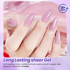 Beetles Amethyst Realm Jelly application sur ongles avec finition brillante