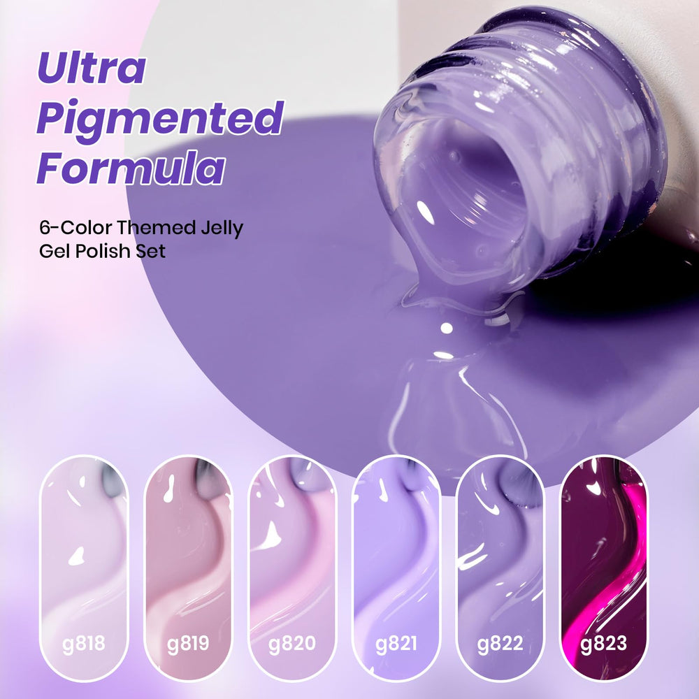 Beetles Amethyst Realm Jelly coffret cadeau élégant pour une manucure à domicile