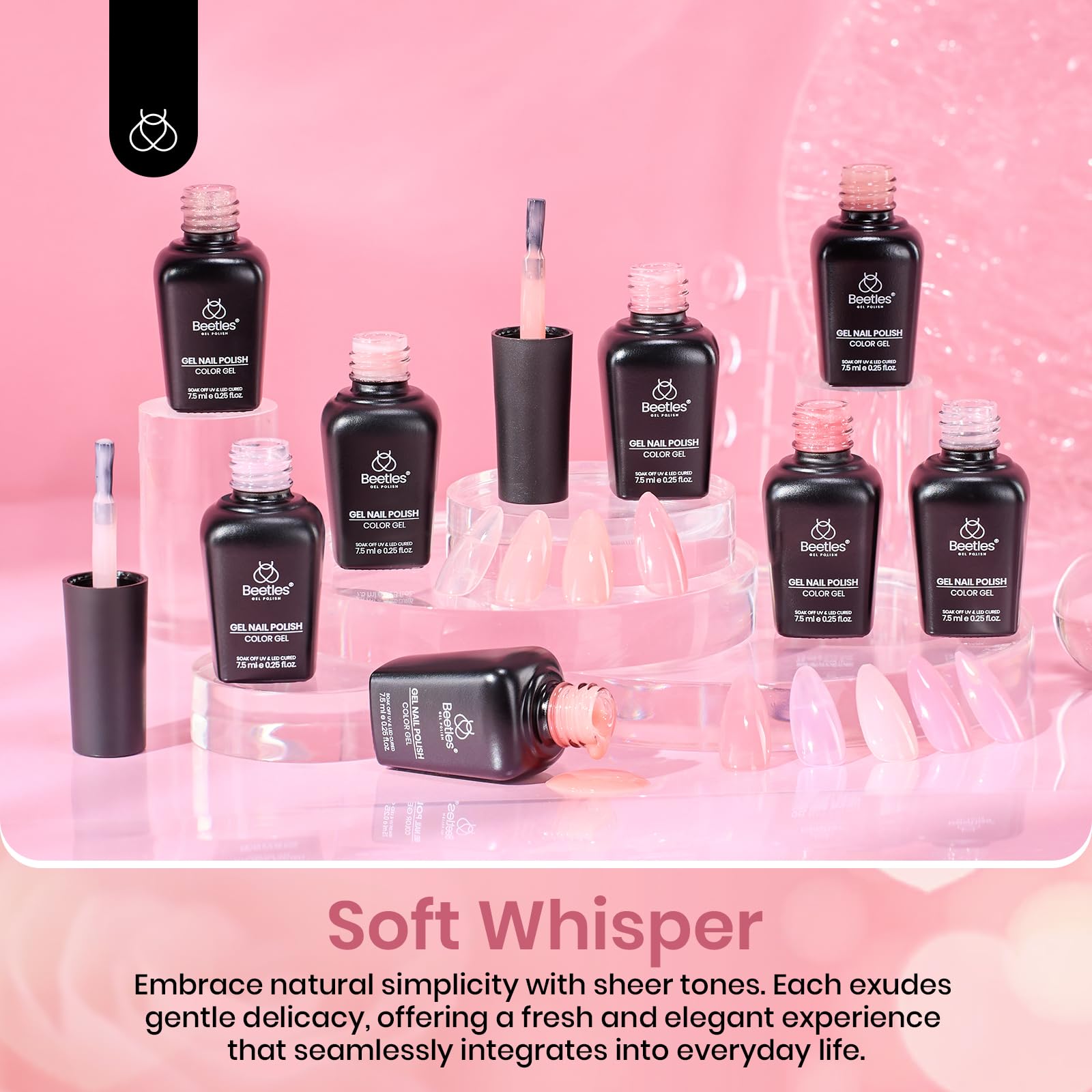 Beetles astuces application vernis gel rose nude, conseils maniables.