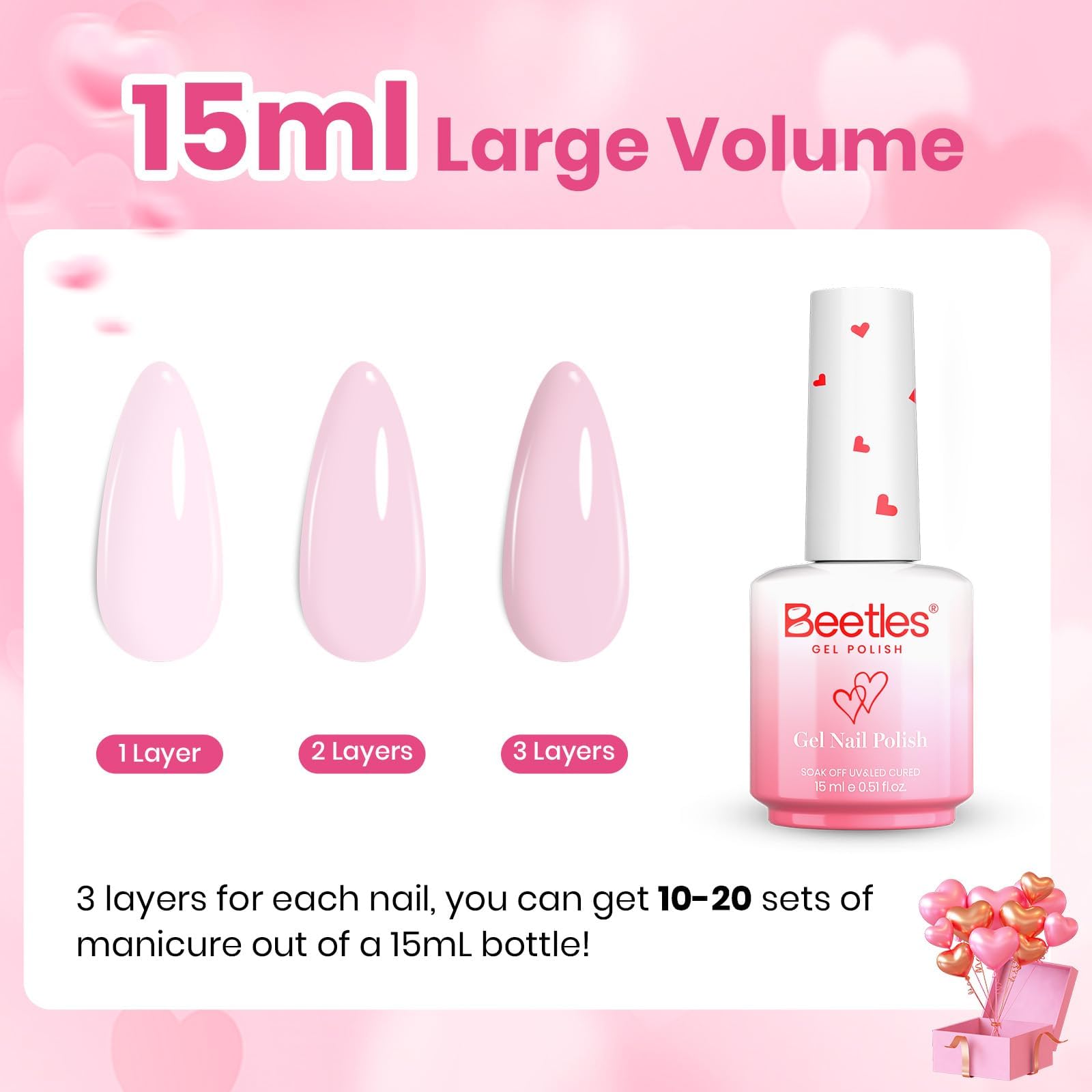 Beetles Barely Pink mains-ongles, look doux et élégant