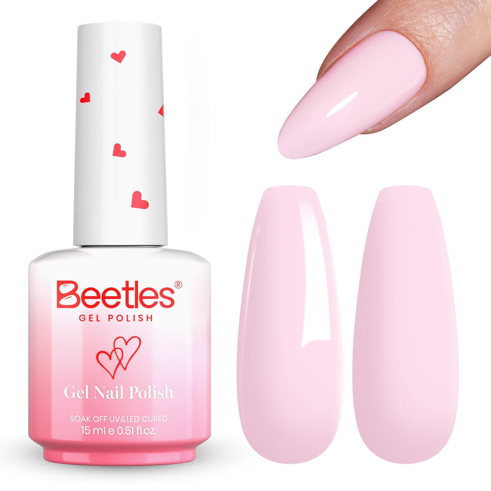 Beetles Barely Pink ongles Saint-Valentin, touche romantique
