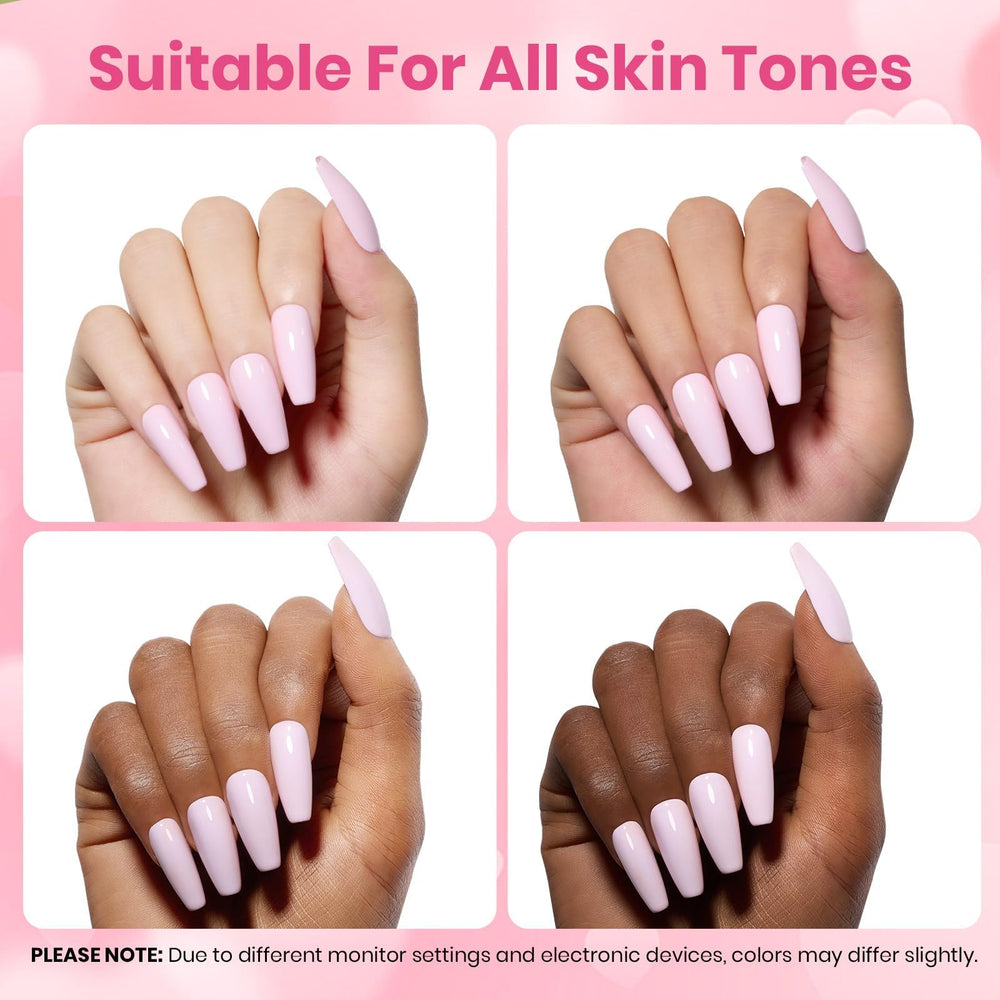 Beetles Barely Pink rose-clair-swatch, démo couleur sur ongles