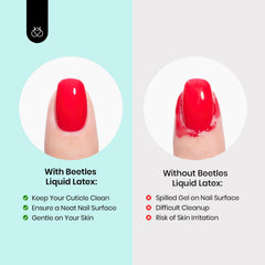 Barrière cuticule amovible Beetles protégeant la peau pendant l’application.