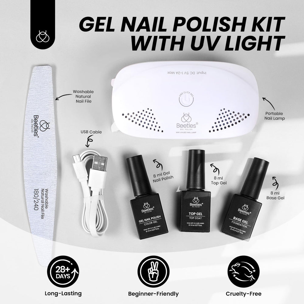Beetles Base Coat 8ml: préparation parfaite de l’ongle pour une meilleure tenue