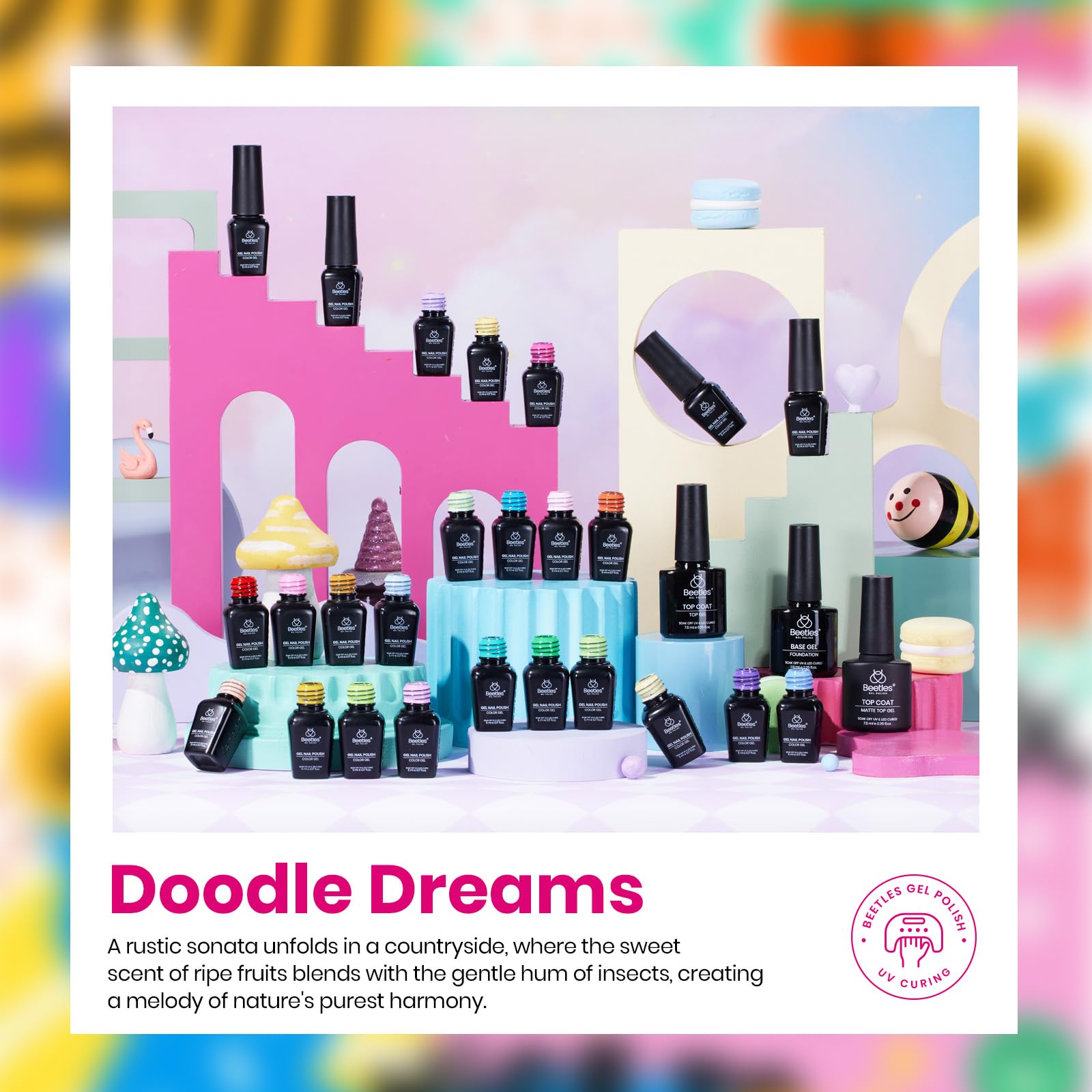 Beetles base et vernis, brillance et mat selon l’envie.