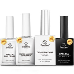 Beetles Base Gel et Vernis Top Set, brillance durable et protection longue durée.